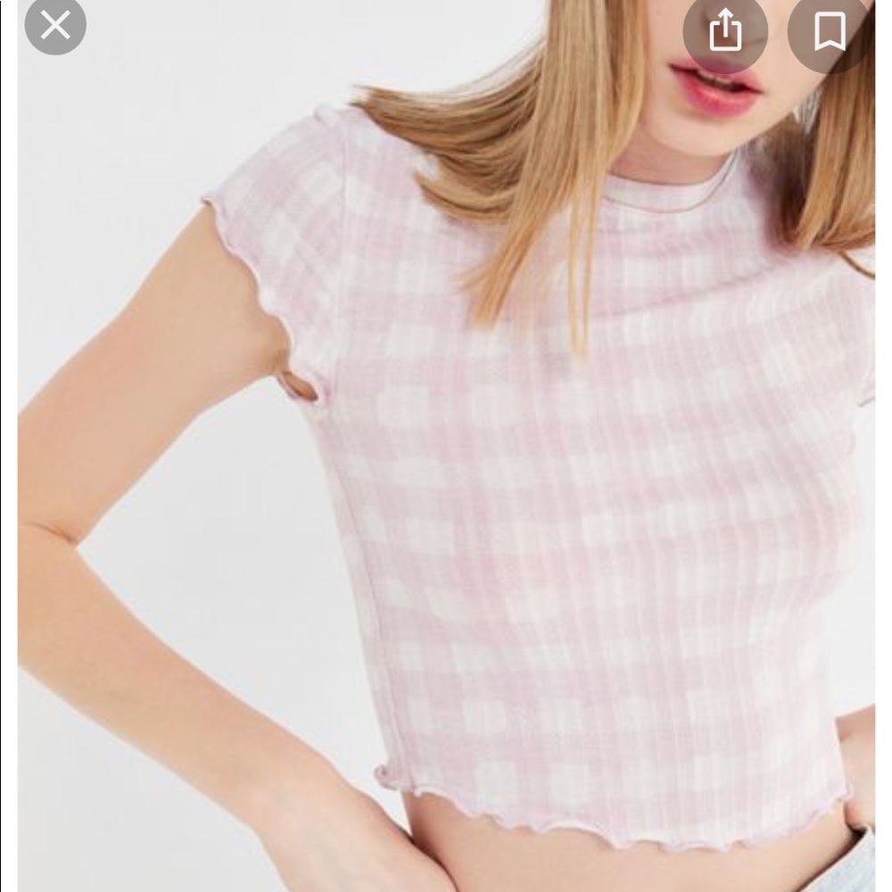 Urban | pink gingham crop top